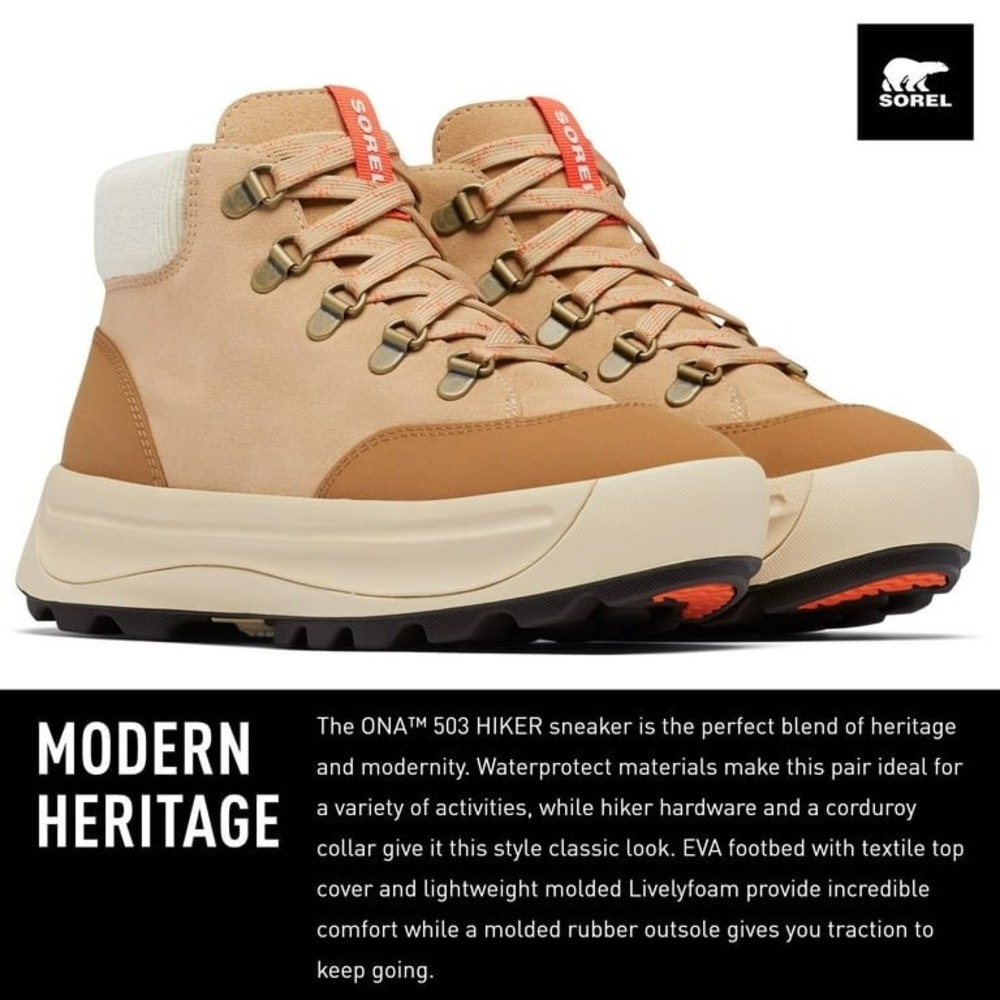 Sorel Ona 503 Hiker ankle boots in the Canoe/Bleached Ceramic | 8.5 - Picture 2 of 7
